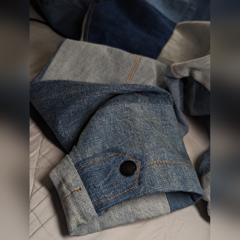 Patchwork Denim Pullover - image 6